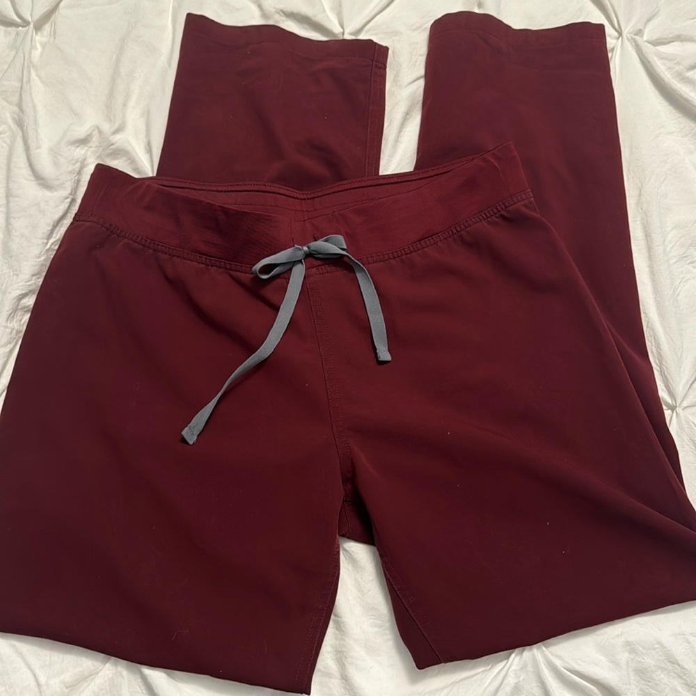 FIGS maroon Livingston scrub pants